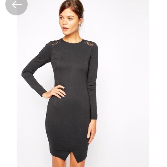 Ted Baker long sleeve black lace-back sheath - Picture 4 of 8